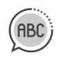 letters in bubble icon